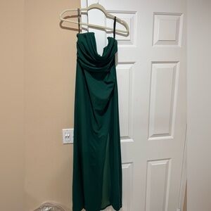 David's Bridal Strapless Juniper Gown